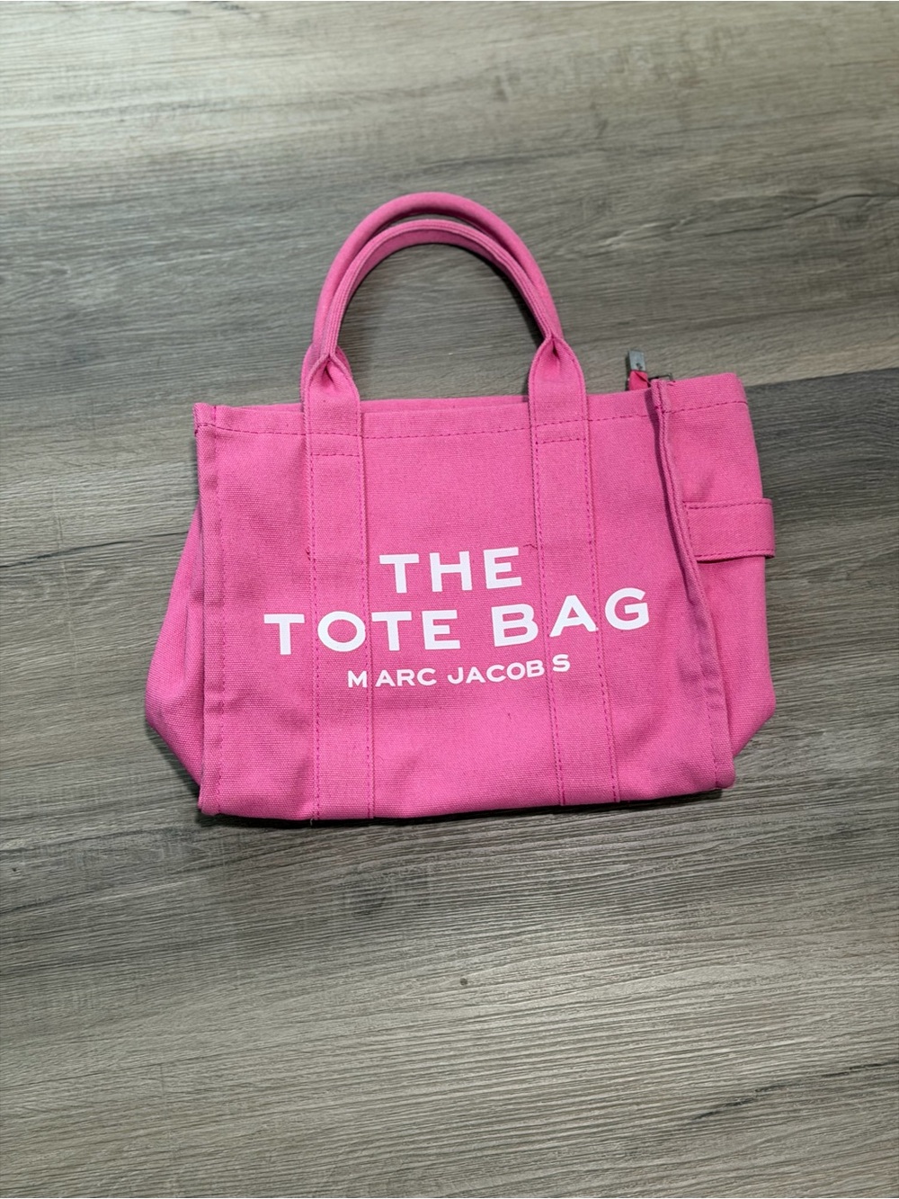 Marc Jacobs Pink Canvas Tote with White Logo
